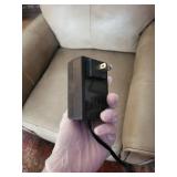 Beige Leather Recliner Chair with Nailhead Trim