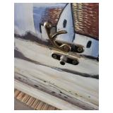 Painted Seaside Lighthouse Storage Chest