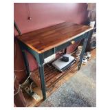 Console Table with Drawer, Green Legs, 36 x 18 x 33