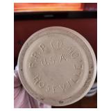 Roseville Planter Set - 3-Piece Blue Stripe Creamware, USA