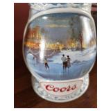 Coors Seasons of the Heart Beer Stein - 1997 Winter Scene Ceramic Mug