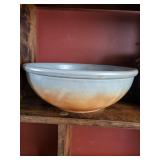 Blue Glazed Ceramic Bowl & Brown Glazed Jar - Ceramic Display Pair