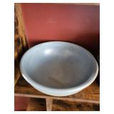 Blue Glazed Ceramic Bowl & Brown Glazed Jar - Ceramic Display Pair