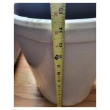 Planter Pot - Large White Ceramic with Black Interior, U.S.A. Shield Mark (5)