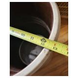 Planter Pot - Large White Ceramic with Black Interior, U.S.A. Shield Mark (5)