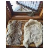Fox Fur Pelts - Natural Gray & Brown (Lot of 2)