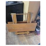 Wooden Drop-Leaf Folding Table - Light Oak Finish, Compact 2-Leaf Design