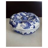 Blue & White Chinese Porcelain Ginger Jars with Lids - Made in China - Floral Pattern (Set of 4)