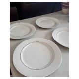 Classic Platinum Dinner Plates 4246 - 4-Piece Set with Charger Plate, Made in China (1999)