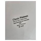 Classic Platinum Dinner Plates 4246 - 4-Piece Set with Charger Plate, Made in China (1999)
