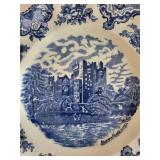 Liberty Blue Transferware China Set - Blue & White Historic Colonial Scenes, England