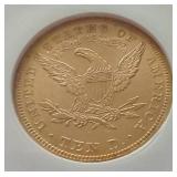 1892 Liberty Head $10 Gold Coin - NGC MS61