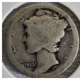 1916 D? Mercury Silver Dime - Very Rare. You decide if it