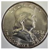 1958-P Franklin Half MS 65x High Grade