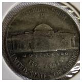 9 different types of silver war nickels: 1943 - P, D, S; 1944 - P, D, S; and 1945 - P, D, S.