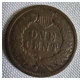 Five Indian Cents from the years 1900, 1901, 1905, and 1907 - all in worn condition.