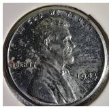 Set of 1943 P, D, and S Steel War Pennies in Better Grades.