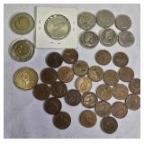 A bag of Canadian coins.