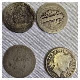 One dollar in coins consists of 10 dimes: 8 are Barbers and 2 are Mercury