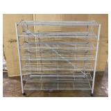 Double-Sided Metal Shoe Rack On Casters 65"x63"x30"