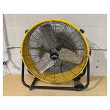 Tornado 24" High Velocity Metal Portable Tilt Blower Drum Fan - Yellow - 8540 CFM - UL