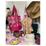 LOT OF Assorted Totes, Hats, & Handbags