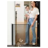 Retractable Mesh Gate Extra Tall 31" Adjustable Width 43" to 51" Black $31.99 Retail - Brand New