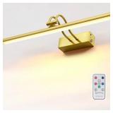 Picture Light for Wall Cordless Gold 20" $46.99 Retail - Brand New