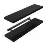 Floating Wall Mounted Shelving 2pk Black 24" $44.99 Retail - Brand New