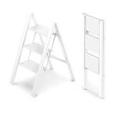 3 Step Ladder Foldable Step Stool Light Weight White $69.99 - Brand New