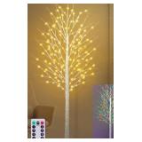 Lighted Birch Tree 7ft LED $69.99 Retail - Brand New
