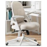 Office Desk Chair With Armrests Mesh Beige/Grey $129.99 Retail - Brand New