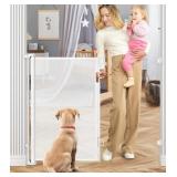 Extra Tall Retractable Mesh Baby Gate 42" White $49.99 Retail - Brand New