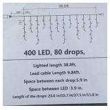 Christmas String Lights for Outdoors Warm White 8ft - Brand New