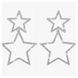 Star Dangle Earrings One Set - Brand New