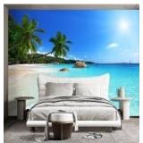 Peel and Stick Wall Beach Mural 108" by 160" $99.99 Retail - Brand New