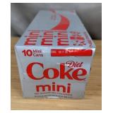 Diet Coke Mini 10 Pack - Brand New