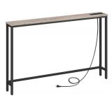 Console Table with Outlets 47.2" Greige $54.99 Retail - Brand New