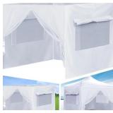4 Piece Canopy Sidewalls 10ft x 10ft White $59.99 Retail - Brand New