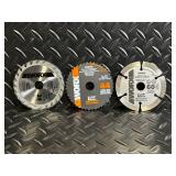 WORX 3-3/8 in Circular Saw Blades Set - 24T, 60T & 4-TEETH HSS 85mm