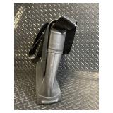 TUMI Leather Messenger Bag - Black Crossbody With Front Flap