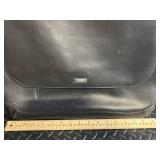 TUMI Leather Messenger Bag - Black Crossbody With Front Flap