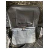 TUMI Leather Messenger Bag - Black Crossbody With Front Flap