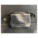 TUMI Leather Messenger Bag - Black Crossbody With Front Flap