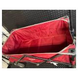 ULINE Folding Wagon - Red Collapsible Utility Cart with Telescoping Handle