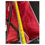 ULINE Folding Wagon - Red Collapsible Utility Cart with Telescoping Handle