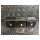 Black 3-Drawer Wall Cabinet & Wooden Peg Rack - 23 in. Long