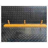 Black 3-Drawer Wall Cabinet & Wooden Peg Rack - 23 in. Long