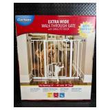 Carlson Extra Wide Walk-Through Gate with Small Pet Door - Fits Openings 29-44 in wide, 30 in high