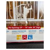 Carlson Extra Wide Walk-Through Gate with Small Pet Door - Fits Openings 29-44 in wide, 30 in high